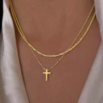 Collar doble de lujo con brillo eterno