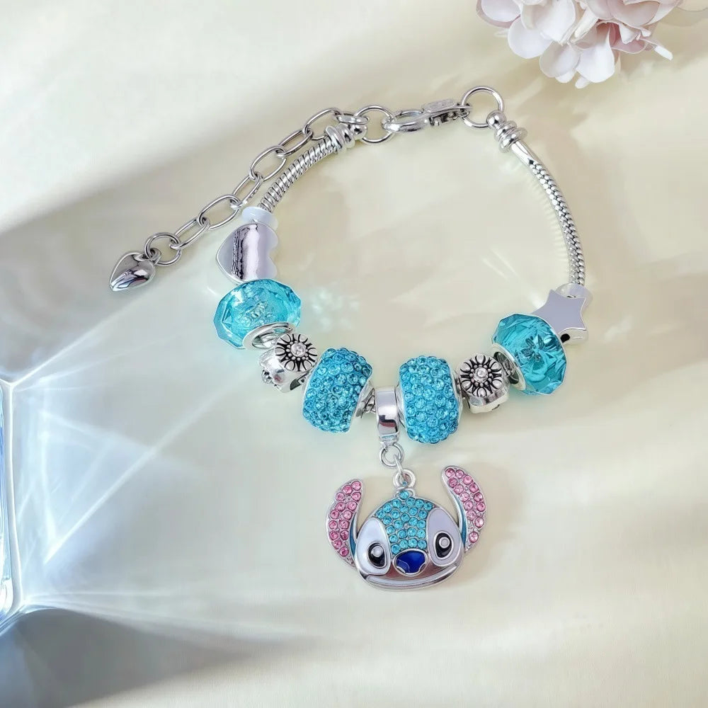 Pulsera de Encanto Oceánico con Dijes Estilo Stitch