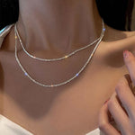 Collar doble de lujo con brillo eterno
