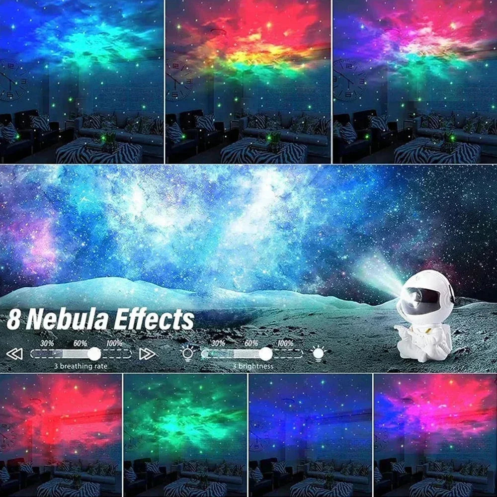 Galaxy Star Astronaut Projector LED Night Light Starry Sky Porjectors Lamp Decoration Bedroom Room Decorative For Children Gifts