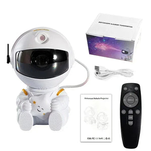 Astronauta proyector de galaxias