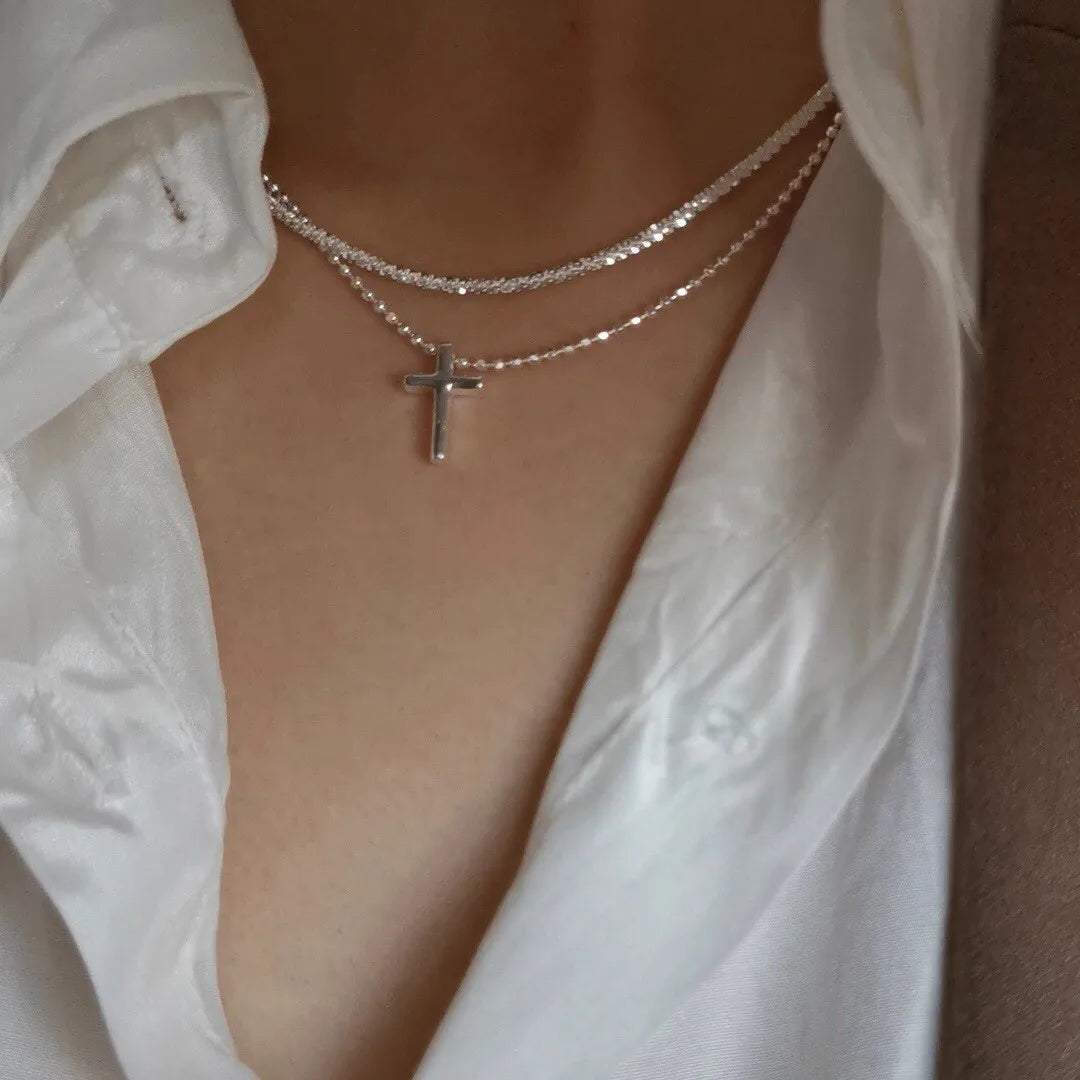 Collar doble de lujo con brillo eterno