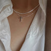 Collar doble de lujo con brillo eterno