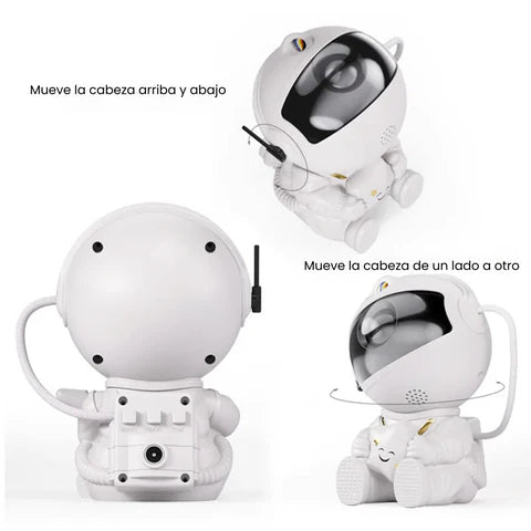 Astronauta proyector de galaxias